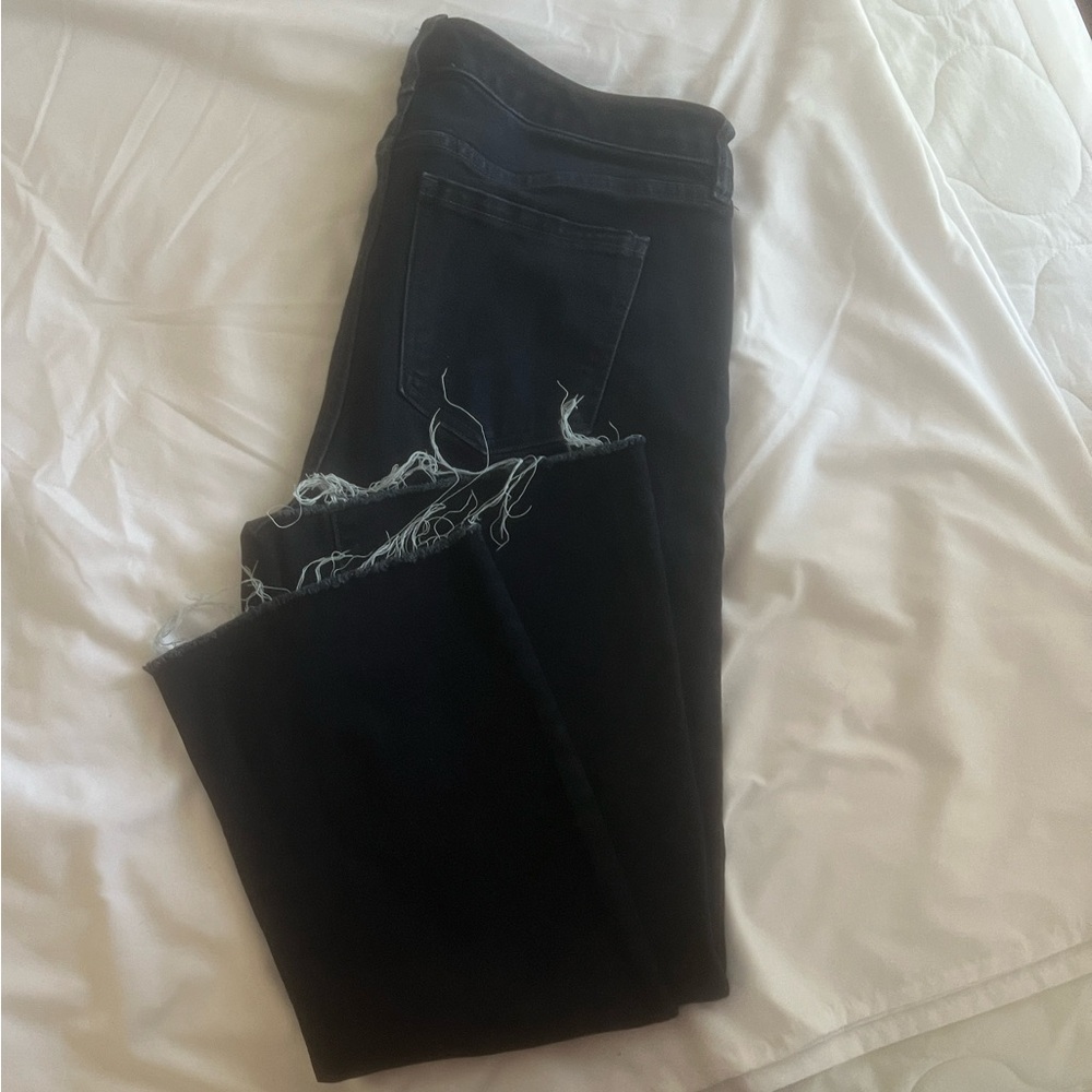 Liverpool Crop Flare Eco-logical Women's Dark Denim Jeans 12/31
